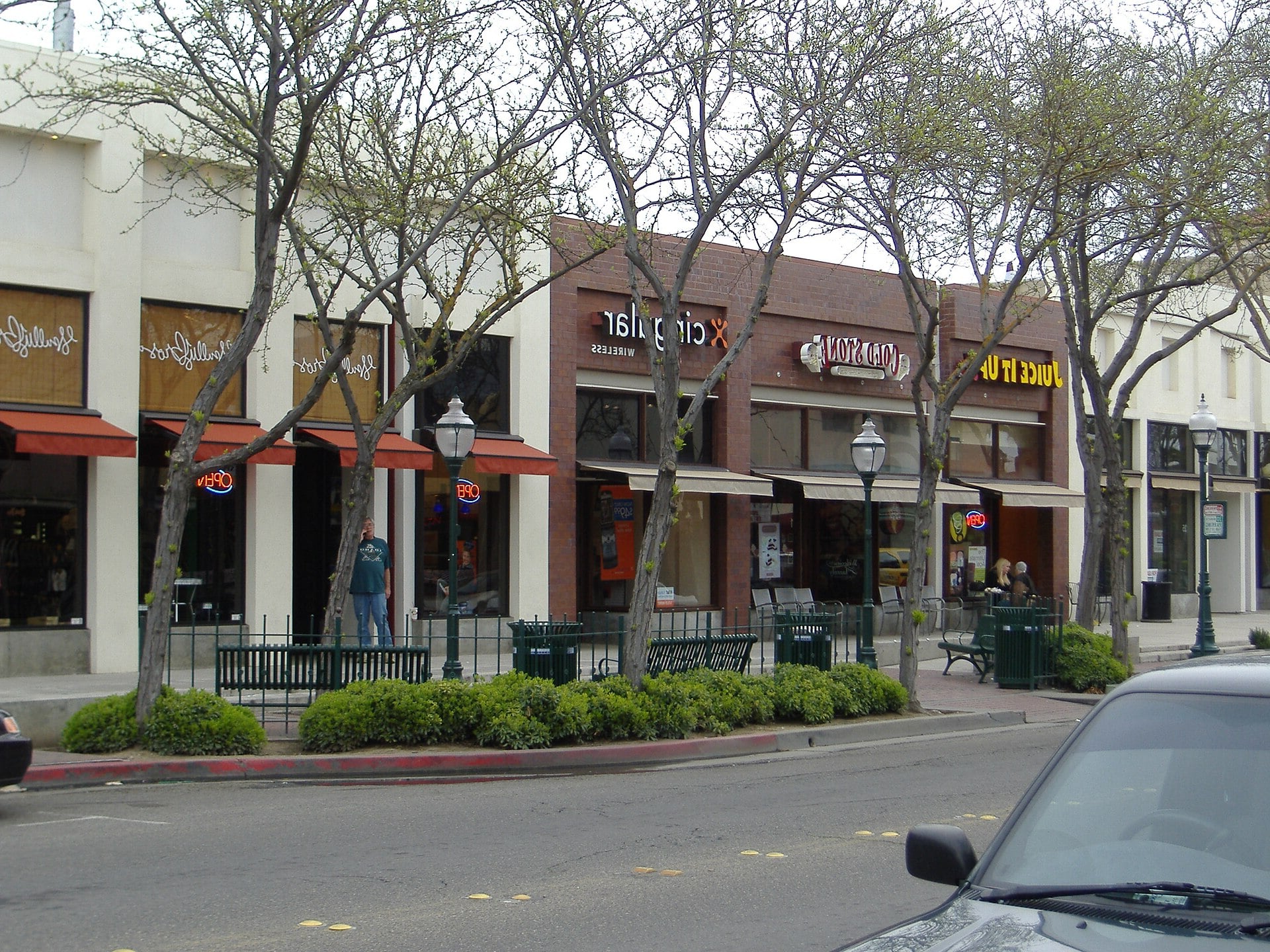 Brick Main Street storefronts supporting downtown arts and small business traffic